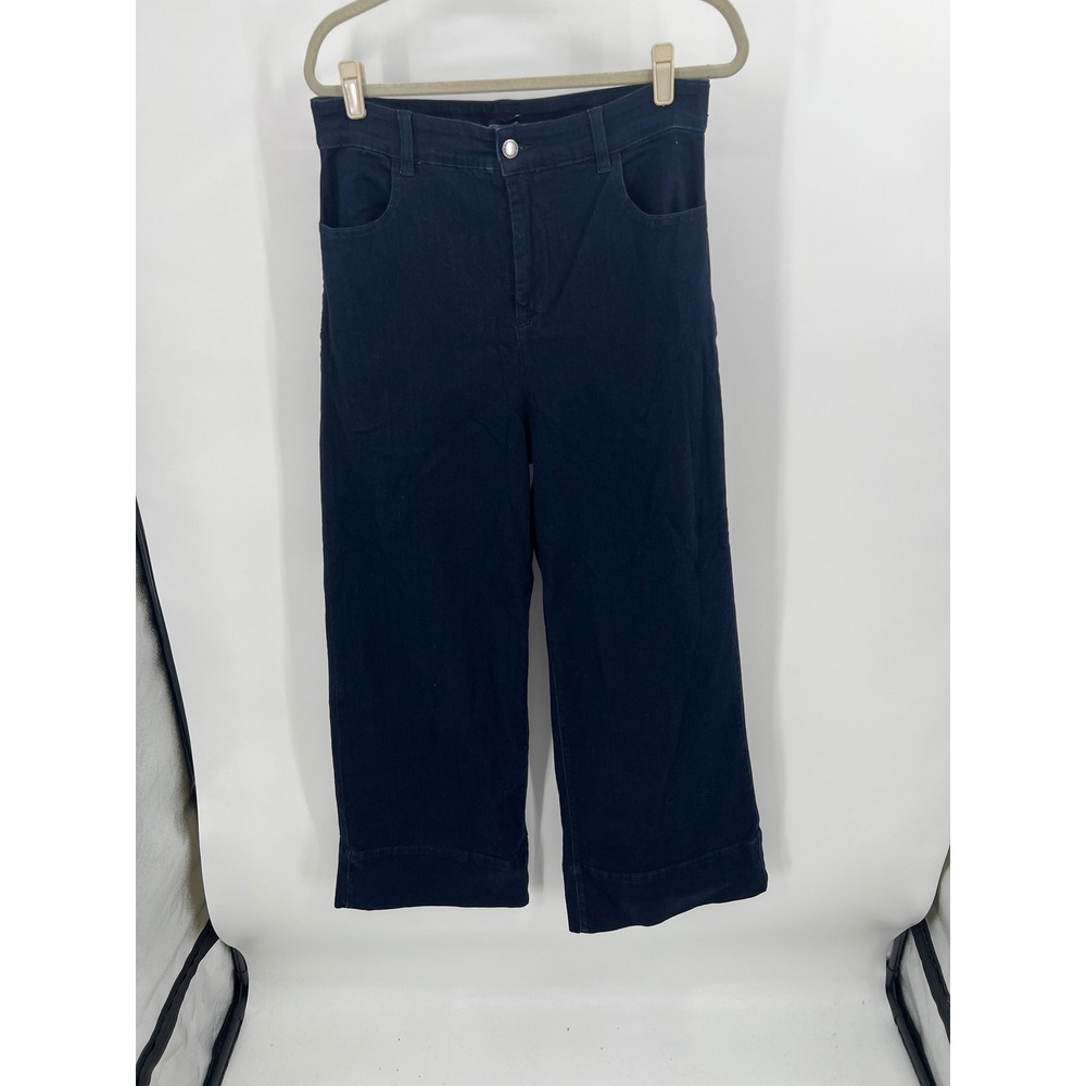 Universal Standard Dark Wash Wide-Leg Cropped Jeans, Size 12, NWT